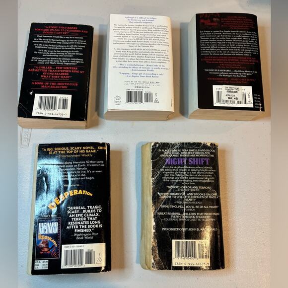 Lot of 5 VTG Stephen King Horror Terror Paperback Books Novels Book Halloween - Picture 2 of 10